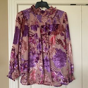 Ivy Jane Velvet Burnout blouse XL